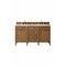 James Martin Vanities Brittany 60in Double Vanity, Saddle Brown w/ 3 CM White Zeus Quartz Top 650-V60D-SBR-3WZ - alternate 1